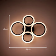 LED полилей с дистанционно управление на Бети 44W, 4 кръга, студ/гореща/неутрална светлина, нестабилна, черна