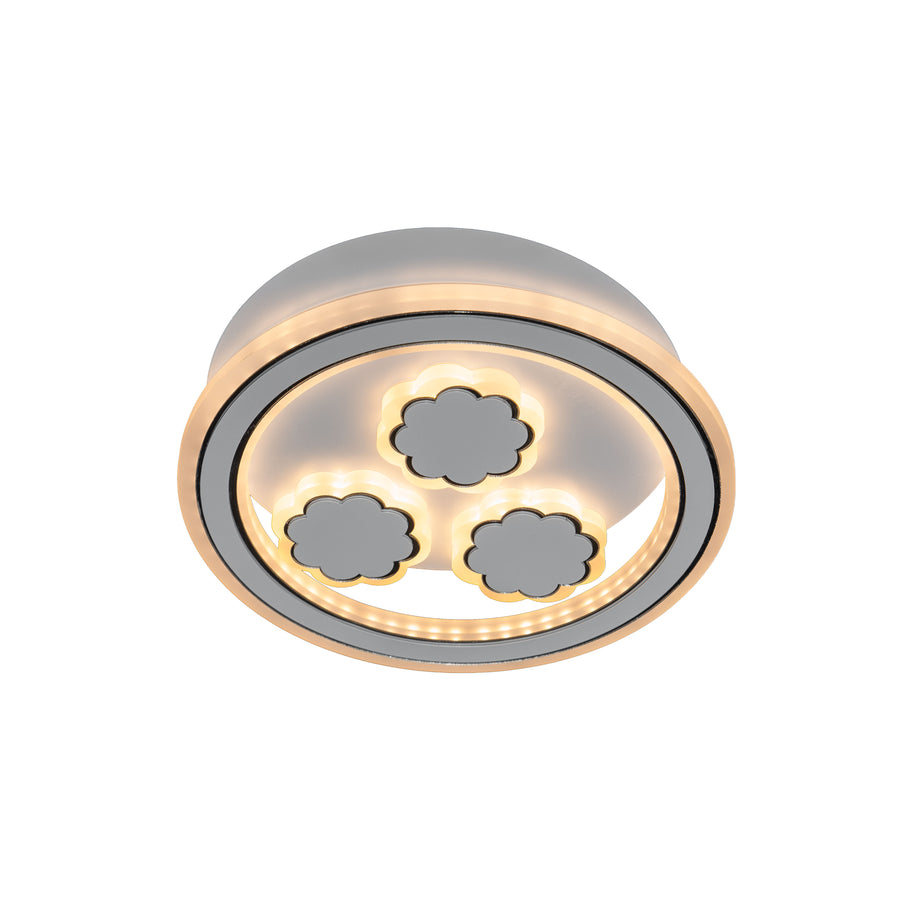 Lustra LED Rylee, 25W, 3000/4000/6000K, Alb, Acril