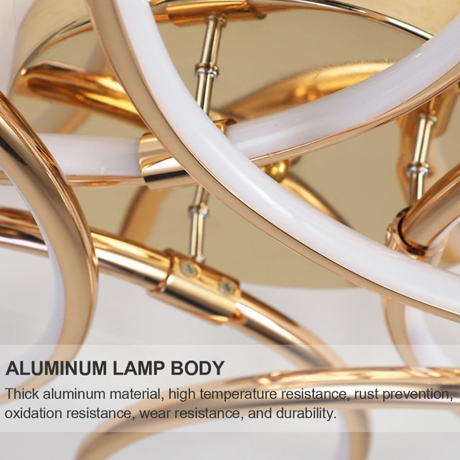 LED полилей с дистанционно управление LT771/500GD, 25W, топла/студена/неутрална светлина 3000K/4000K/6000K, димируем, злато, метал и силикон