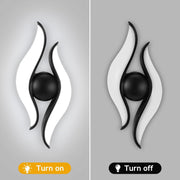 Външна и вътрешна LED стенна лампа, 4 източника x 1W, IP65, ABS, черна, 3000K