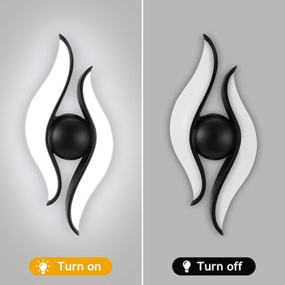 Външна и вътрешна LED стенна лампа, 4 източника x 1W, IP65, ABS, черна, 3000K