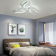 LED полилей със Sakura 37W дистанционно управление, 3 венчелистчета, студ/гореща/неутрална светлина, нестабилна, бяла