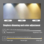 LED полилей с дистанционно управление LT771/500GD, 25W, топла/студена/неутрална светлина 3000K/4000K/6000K, димируем, злато, метал и силикон