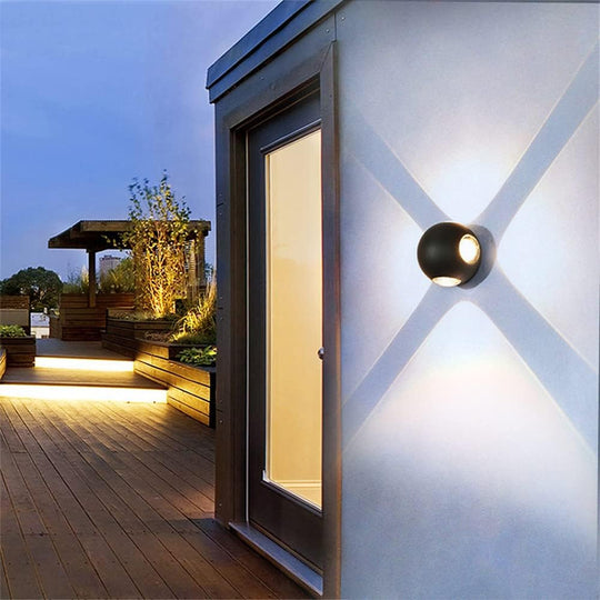 LED стенна лампа AX240, външна, 4 източника, 4W, черна, 3000K