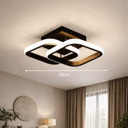 VERTEX Matrix LED полилей с припокриващи се ромби, метални рамки, 24W, 2 ромба, студена/топла/неутрална светлина 3000K/4000K/6000K, черно, метал и силикон