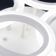 LED полилей с дистанционно BETTY 43W, 4 кръга, Студена/Топла/Неутрална светлина, Димируем, Бял