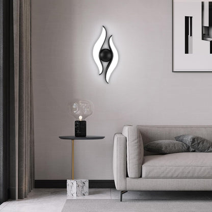 Външна и вътрешна LED стенна лампа, 4 източника x 1W, IP65, ABS, черна, 3000K