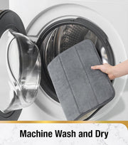 Комплект от 3 постелки за баня, 50x40 см, сини, неплъзгащи се