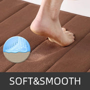 Комплект от 3 постелки за баня, 50x40 см, сини, неплъзгащи се