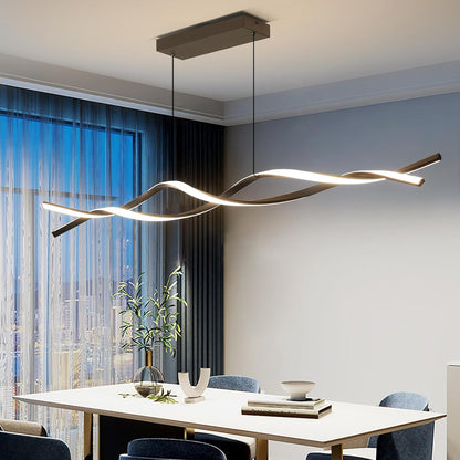 Окачен LED полилей с дистанционно управление, FLUX, 27W, 115 см, студена/топла/неутрална светлина 3000K/4000K/6000K, димируем, черен, регулируема височина, метал и силикон