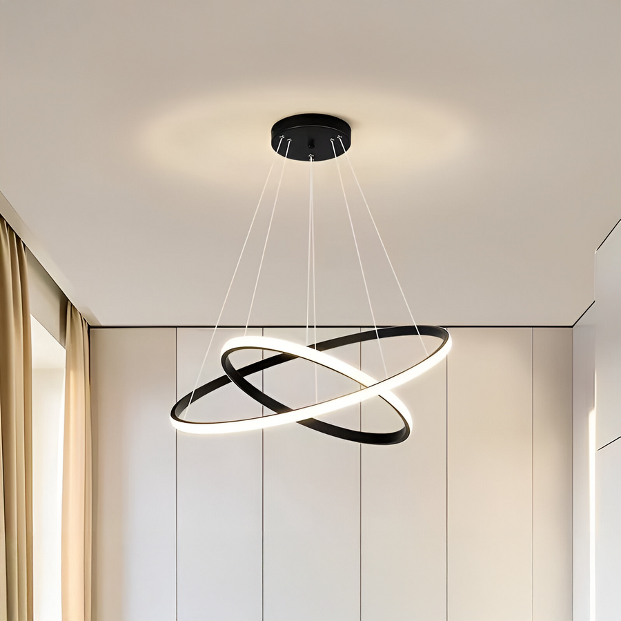 LED LULS окачен Ricci 25W, 2 кръга, студена/гореща/неутрална светлина, черна, регулируема височина