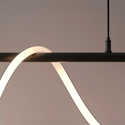 DIVINO LED полилей с гъвкава силиконова тръба - 24W, регулируема светлина, матово черно