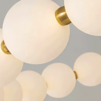 Суспендиран Lustra LED Acril Nova 57W с дистанционно управление, Beotal, 3000K/4000K/6000K, злато, метал и акрил