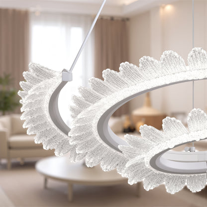 LED полилей с дистанционно управление LT188WH, кристал и метал, 40 W, димиране, регулируема височина, студена/топла/неутрална светлина, луксозно осветление LED полилеи с дистанционно управление Заглавие по подразбиране Alessandro Design