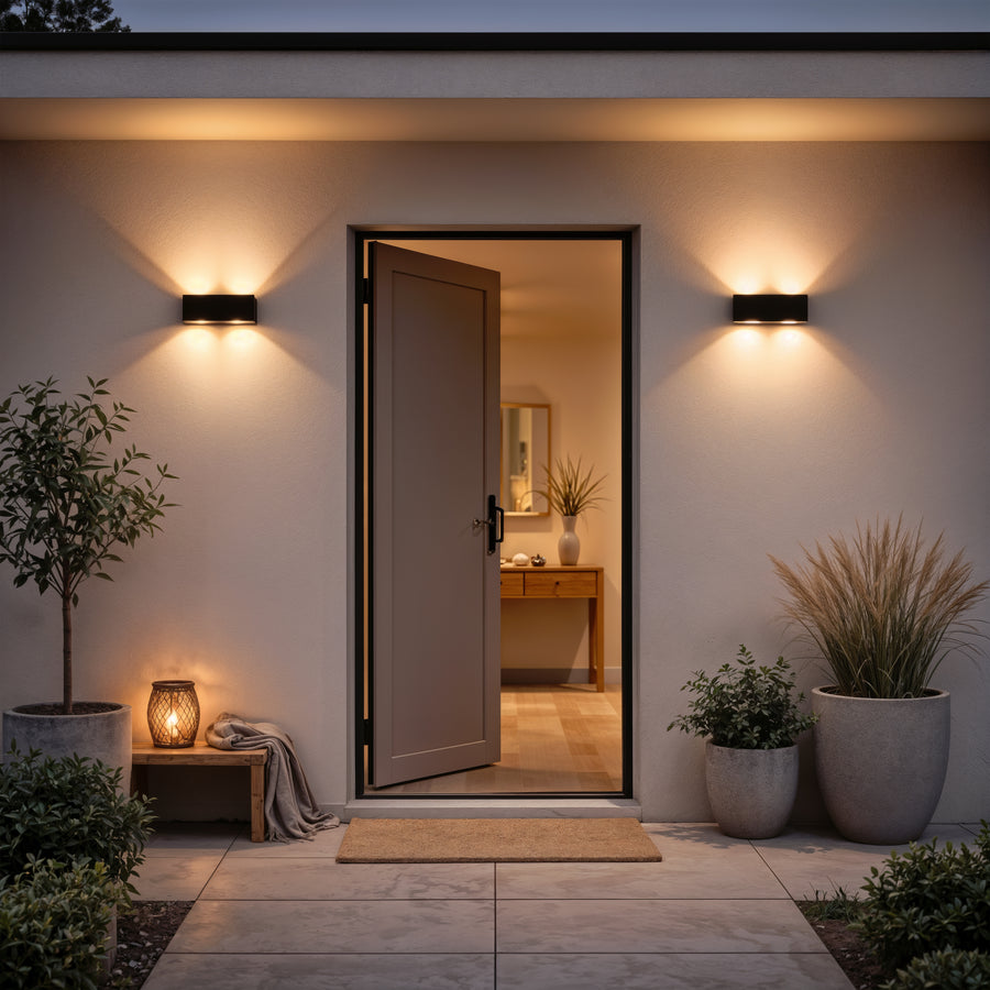 Нанесете външна светодиодна елис, 6W, 6 източника на светлина, топла светлина, черно