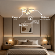 LED похот на Blossom 43W дистанционно управление, 3 венчелистчета, студ/гореща/неутрална светлина, бяло, бяло