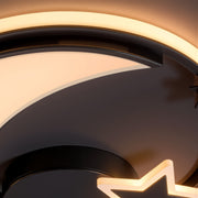 LED полилей с дистанционно управление на Alyona 44W, луна и звезда, студена/гореща/неутрална светлина, нестабилна, черна