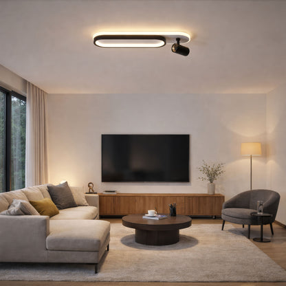 LED полилей с регулируем проектор FISSO Camilla 49W, светлина 3000/4000/6000k, черен