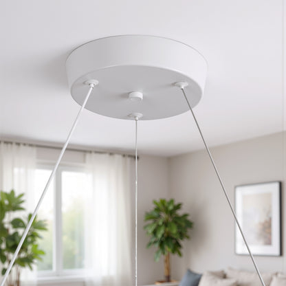 LED полилей с дистанционно управление LT188WH, кристал и метал, 40 W, димиране, регулируема височина, студена/топла/неутрална светлина, луксозно осветление LED полилеи с дистанционно управление Заглавие по подразбиране Alessandro Design