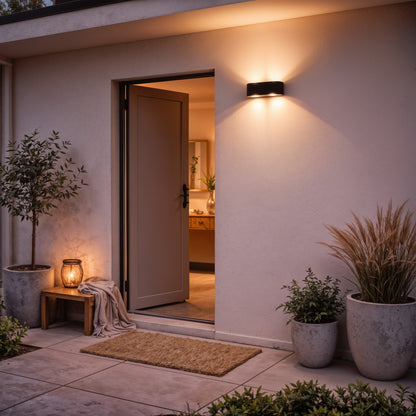 Нанесете външна светодиодна елис, 6W, 6 източника на светлина, топла светлина, черно