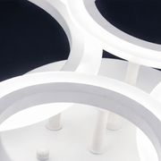 LED полилей с дистанционно BETTY 43W, 4 кръга, Студена/Топла/Неутрална светлина, Димируем, Бял