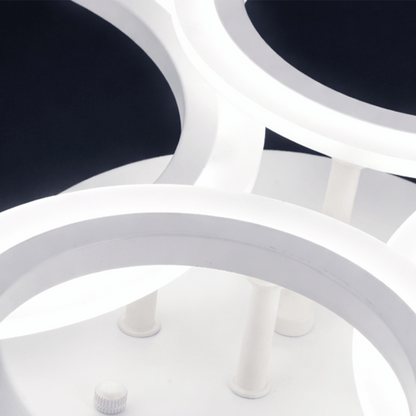 LED полилей с дистанционно BETTY 43W, 4 кръга, Студена/Топла/Неутрална светлина, Димируем, Бял