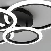 LED полилей с дистанционно управление на Бети 44W, 4 кръга, студ/гореща/неутрална светлина, нестабилна, черна