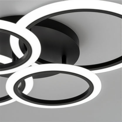 LED полилей с дистанционно управление на Бети 44W, 4 кръга, студ/гореща/неутрална светлина, нестабилна, черна