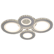 LED полилей с дистанционно управление и кристал Nova RGB 86W, 4 кръга, студена/гореща/неутрална светлина, бяло, бяло