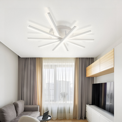 LED полилей с дистанционно управление ZOE, 67W, Студена/Топла/Неутрална светлина, Димируем, Бял