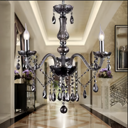 Crystal Cristal Chandelier 3xe14, диаметър 48 см, черен, регулируема височина