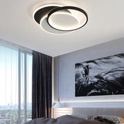 LED полилей със 76W дистанционно управление на Киара, 3 кръга, студена/гореща/неутрална светлина, проклет, черно