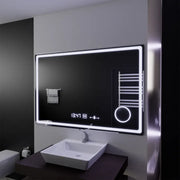 Правоъгълно светодиодно огледало, 120x80cm, souverain motionglow marcello, система за размразяване, часовник и термометър, козметична лупа, подражаема