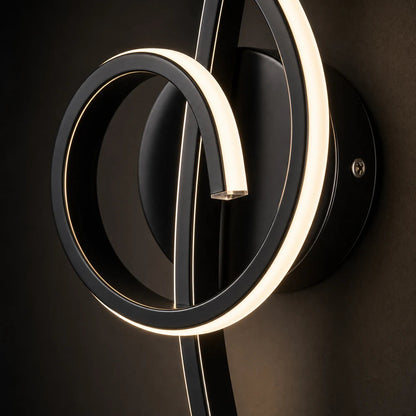 LED стенна лампа Key Sol 34W студена/топла/неутрална светлина черен метал
