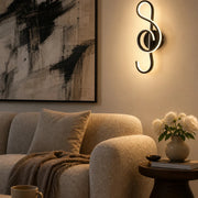 LED стенна лампа Key Sol 34W студена/топла/неутрална светлина черен метал