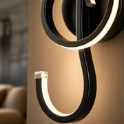 LED стенна лампа Key Sol 34W студена/топла/неутрална светлина черен метал