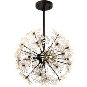 PETERHOF Кристален полилей Elegance, Ø50cm, 18x G4, Диаметър 49cm, Черен