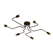 Модернистичен полилей Hexa 6, 6x E27, черен, модерен дизайн