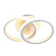 LED полилей VERTEX CIRCULA 21W, 2 кръга, метални рамки, студена/топла/неутрална светлина, бял