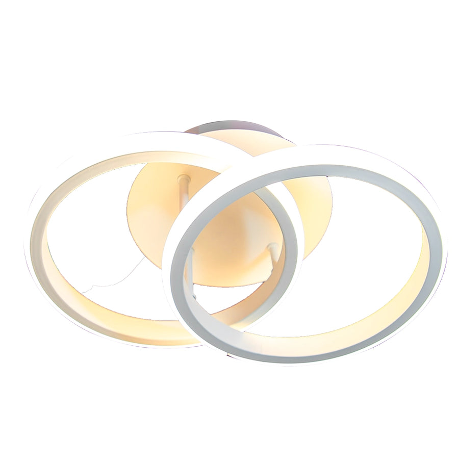 LED полилей VERTEX CIRCULA 21W, 2 кръга, метални рамки, студена/топла/неутрална светлина, бял