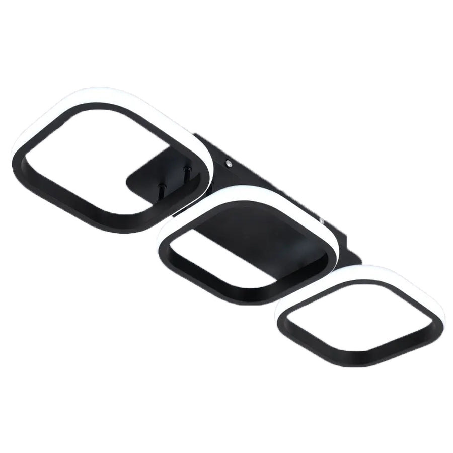 LED полилей VERTEX 34W, 3 квадрата, линеен, студена/топла/неутрална светлина, черен