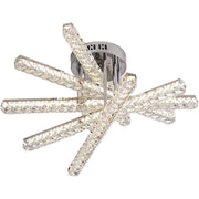 LED полилей с дистанционно управление LUELLA 79W 5 Елемента, Линеен, Студена/Топла/Неутрална светлина, Димируем, Сребрист