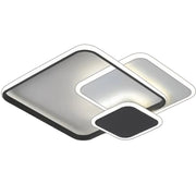 LED полилей с дистанционно ANEMONA 71W, 3 квадрата, Студена/Топла/Неутрална светлина, Димируем, Черен