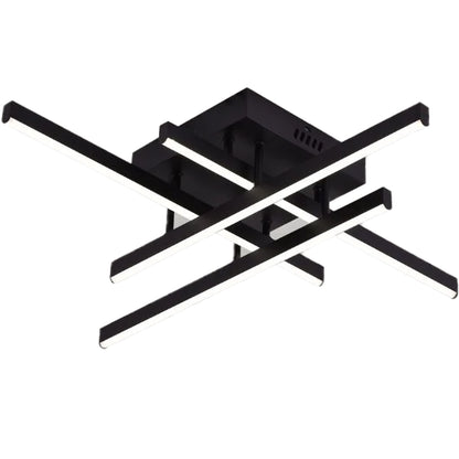 LED полилей с дистанционно управление LINEX, 52W, 4 елемента, линеен, студена/топла/неутрална светлина, димируем, черен