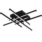 LED полилей с дистанционно управление LINEX, 81W, 6 елемента, линеен, студена/топла/неутрална светлина, димируем, черен