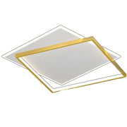 LED полилей с дистанционно SOLARA 66W, 2 квадрата, Студена/Топла/Неутрална светлина, Димируем, Бяло злато