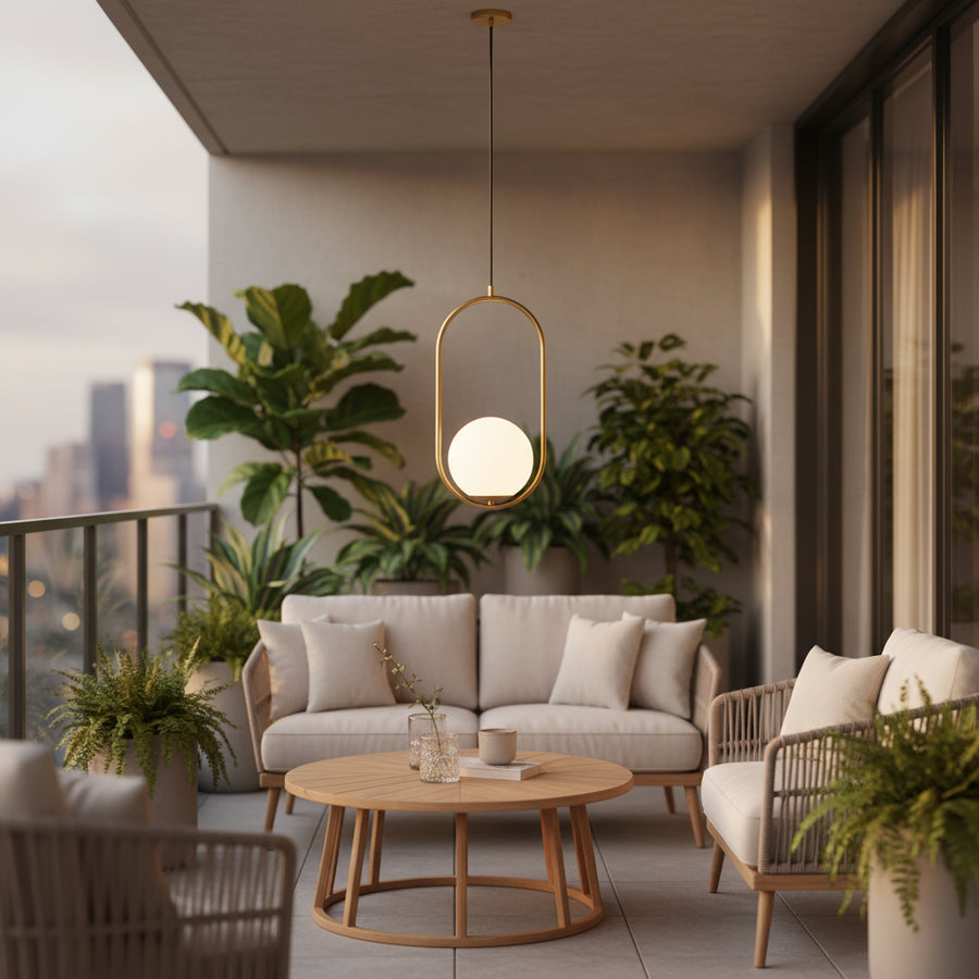 Loft Loft Gallery Modern, 1x E27, златисто бяло, метал, регулируема височина