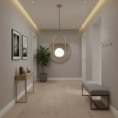Loft Loft Gallery Modern, 1x E27, златисто бяло, метал, регулируема височина