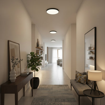 SOLIS LED плафон 27cm 20W Cold Light, черен