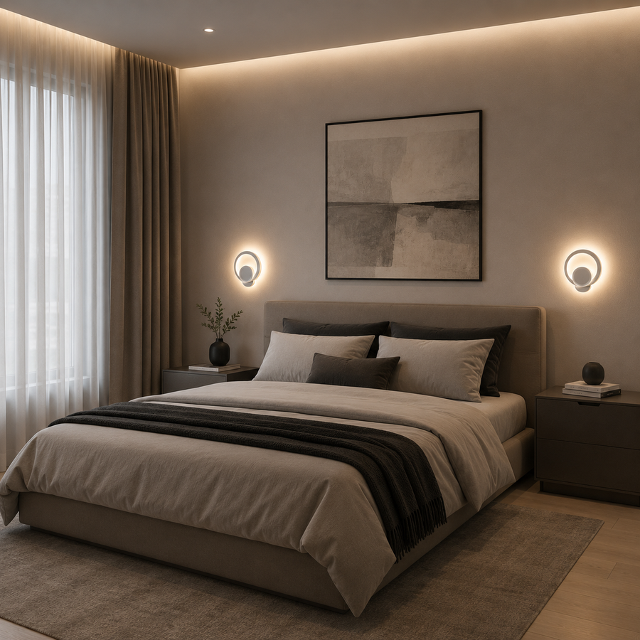 Нанесете Urban LED 19W Кръгъл лек/топъл/неутра акрил и бял метал